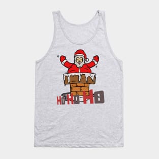 Stuck Santa Claus on Top Tank Top